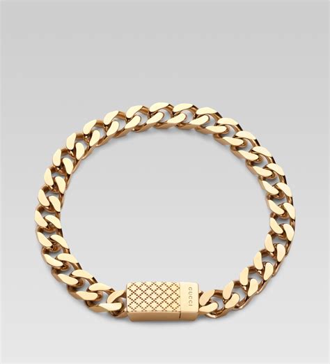 gucci gold bracelet men|gucci gold necklace men's.